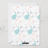 Whale Swim Sommer Geburtstagsparty Einladung (Rückseite)