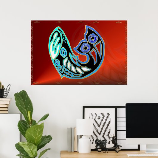 Whale-Symbol-Poster Poster (Heimbüro)