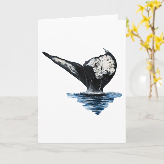 Whale Tail Karte (Gelbe Blume)