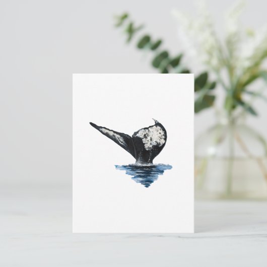 Whale Tail Postkarte (Stehend Vorderseite)