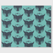 Whale Tale Abzeichen Pattern Geschenkpapier (Flach)