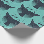 Whale Tale Abzeichen Pattern Geschenkpapier (Ecke)