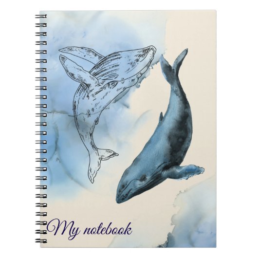 Whale Tales Notebook - Ocean Journal Notizblock (Vorderseite)