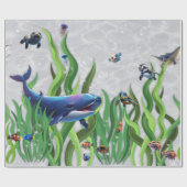 Whale Tank Wrapping Paper Rolls Geschenkpapier (Flach)