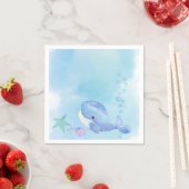 Whale Tastic Blue Birthday Serviette (Beispiel)
