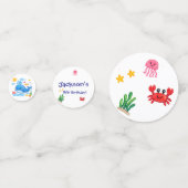 Whale Theme Summer Kids Birthday Party Konfetti (Vorderseiten)