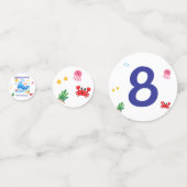 Whale Theme Summer Kids Birthday Party Konfetti (Rückseiten)