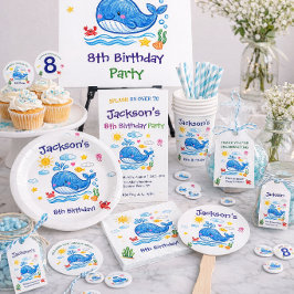 Whale Theme Summer Kids Birthday Party Konfetti