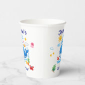 Whale Theme Summer Kids Birthday Party Pappbecher (Rechts)