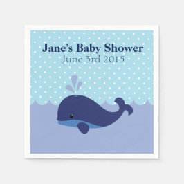 Whale Themed Boy Babydusche Napkins Serviette