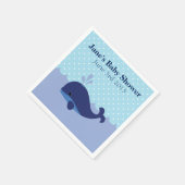 Whale Themed Boy Babydusche Napkins Serviette (Ecke)