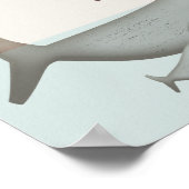 Whale und Baby-Kinderzimmer Poster (Ecke)