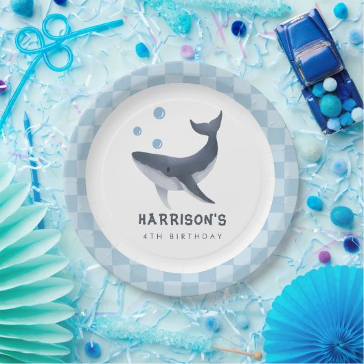 Whale Under The Sea Ocean Thank You Favor Pappteller (Party)