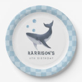 Whale Under The Sea Ocean Thank You Favor Pappteller (Vorderseite)