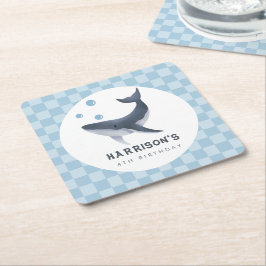 Whale Under The Sea Ocean Thank You Favor Rechteckiger Pappuntersetzer