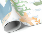 Whale Undersea World Baby Shower Pattern Geschenkpapier (Rolleneckpunkt)