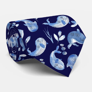 Whale Underwater Life Necktie Krawatte