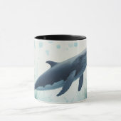 Whale Underwater White Hoodie Tasse (Zentrum)
