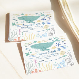 Whale unter dem Baby-Dusche-Windeln Begleitkarte