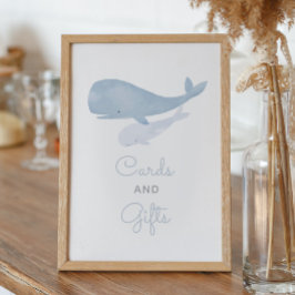 Whale unter dem Meer Baby-Duschkarten und Geschenk Poster