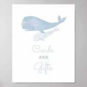 Whale unter dem Meer Baby-Duschkarten und Geschenk Poster (Vorne)