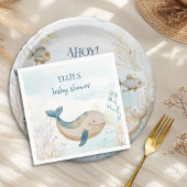 Whale unter der Baby-Dusche von Sea Boy Serviette