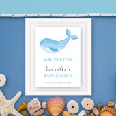 Whale unter der Meeresdusche. Poster