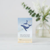 Whale unter der Sea Baby Dusche Begleitkarte (Stehend Vorderseite)