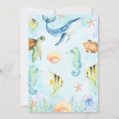 Whale unter der Sea Baby Dusche Einladung (Rückseite)