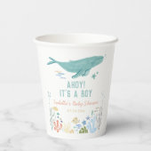 Whale unter der Sea Baby Dusche Pappbecher (Rückseite)