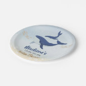 Whale unter der Sea Baby Dusche Pappteller (Schrägansicht)
