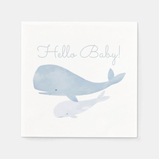 Whale unter der Sea Baby Dusche Serviette (Vorderseite)