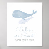 Whale unter der Sea Baby Dusche Süßigkeiten Lecker Poster (Vorne)