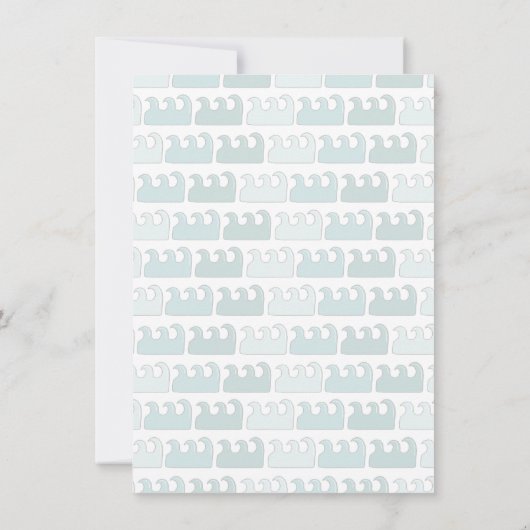 Whale unter der Sea Baby Shower Einladung (Rückseite)