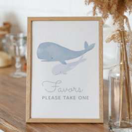 Whale unter der Sea Baby Shower favorisiert Schild