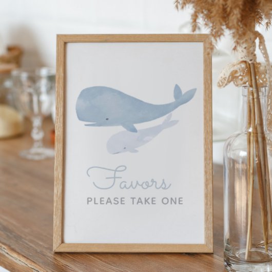 Whale unter der Sea Baby Shower favorisiert Schild