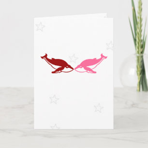 Whale Valentine's Day Card Feiertagskarte
