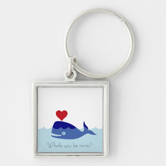 Whale Valentinstag Schlüsselanhänger (Vorne)