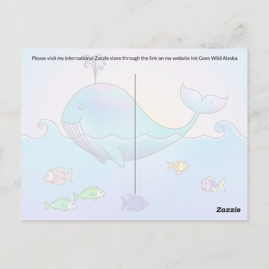 Whale verschieben - Postkarte (Rückseite)