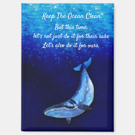 Whale Vertical Motion Scene To Down In Ocean Depth Magnet