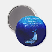 Whale Vertical Motion Scene To Down In Ocean Depth Magnet (Vorderseite/Rückseite)