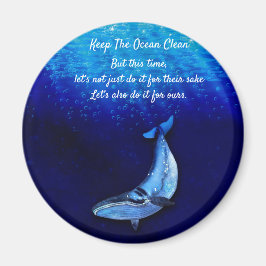 Whale Vertical Motion Scene To Down In Ocean Depth Magnet