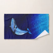 Whale Vertical Motion Szene bis unten in Meerestie Badhandtuch Set (Handtuch)