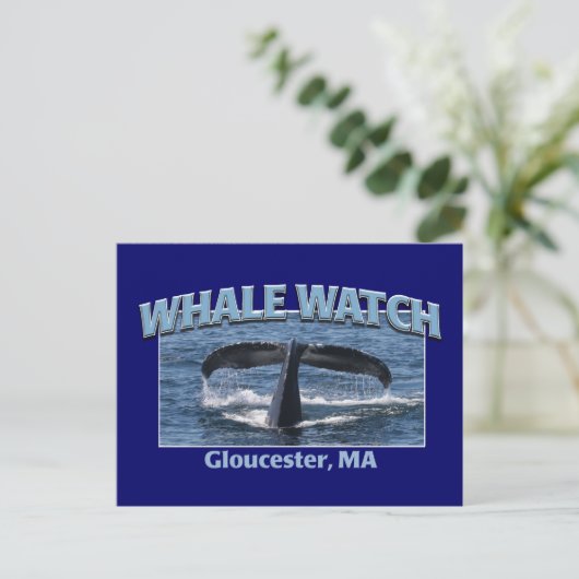 Whale Watch Postkarte (Stehend Vorderseite)