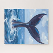 Whale Watching | Blue Ocean Watercolor Puzzle (Horizontal)