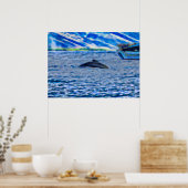 Whale Watching Boat Blue Ocean Poster (Küche)