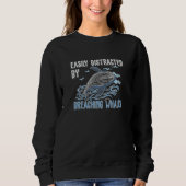 Whale Watching Distracted By Breaching Marine Mamm Sweatshirt (Vorderseite)