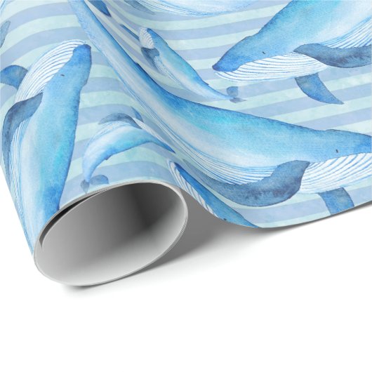 Whale Watching Geschenkpapier (Rolleneckpunkt)