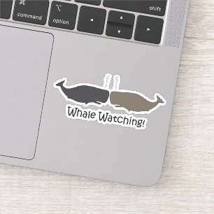 Whale Watching Niedlich Aufkleber