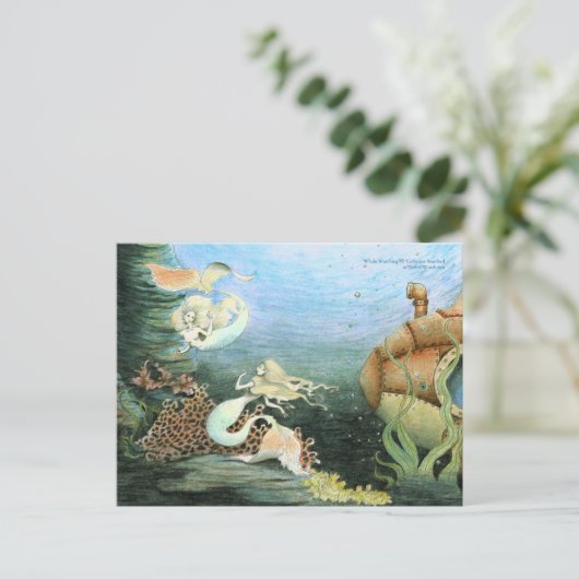 'Whale Watching' Postkarte (Stehend Vorderseite)